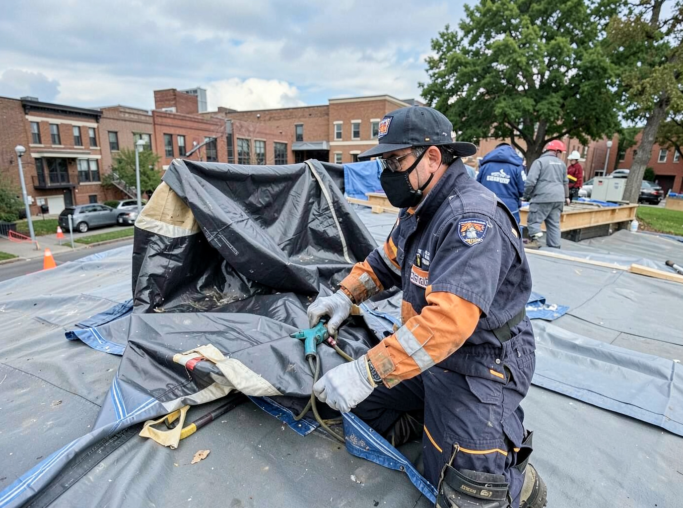 Emergency Roof Tarping in Clarksville