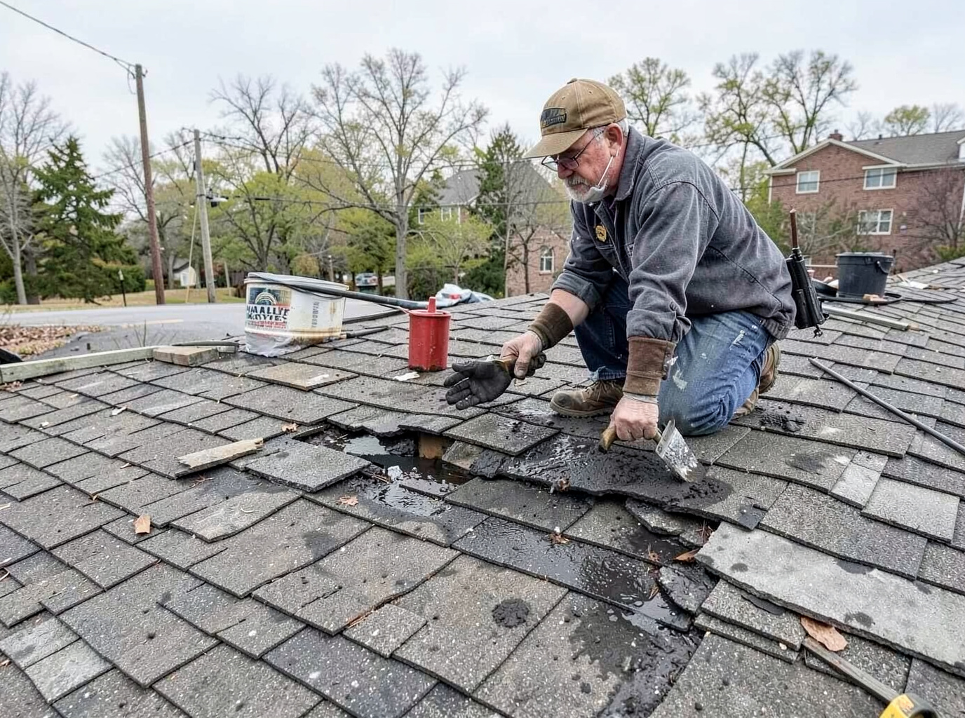 Hail Damage Roof Repair in Clarksville