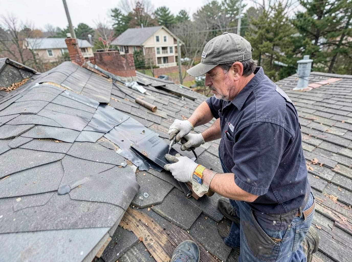 Roof Flashing Repair in Clarksville